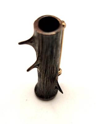 Lot #180 Vintage Mignon Faget Bud Vase Sterling Brooch - Rose Stem