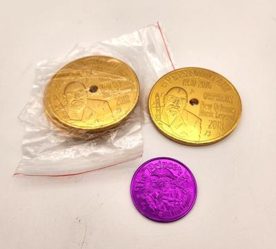 Lot #185 Set of 4 Coasters - Orpheus Krewe Throws Honoring Pete Fountain 2018