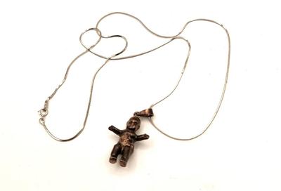 Lot #186 Sterling Silver King Cake Baby on Sterling Chain