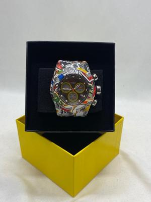 LIKE NEW INVICTA MEN’S WATCH BOLT ZEUS MODEL 30065 GRAFFITI STYLE