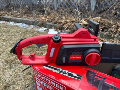 CRAFTSMAN 16 INCH 12-AMP ELECTRIC CHAINSAW WITH BAR AND CHAIN LUBRICATING OIL
