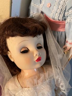 Dolls, car, lunchbox, marbles, army men