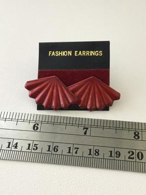 Red fashion statement earrings