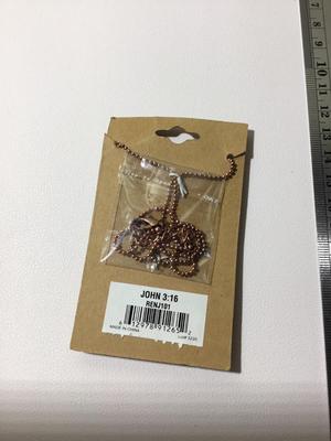 Resin necklace John 3:16