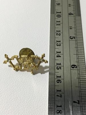 Vintage gold tone what would Jesus do pin