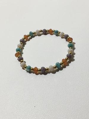 Colorful stretchy beaded bracelet