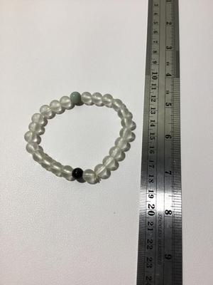 Selenite type or moonstone type stretchy beaded bracelet