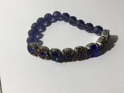 Faux crystal stretchy fashion bracelet