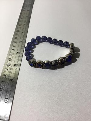 Faux crystal stretchy fashion bracelet