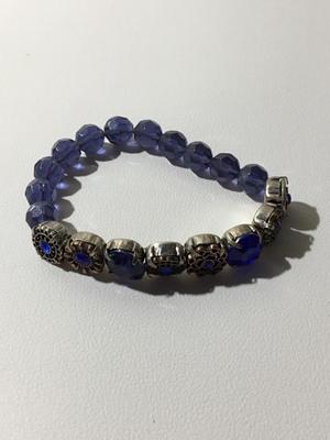 Faux crystal stretchy fashion bracelet