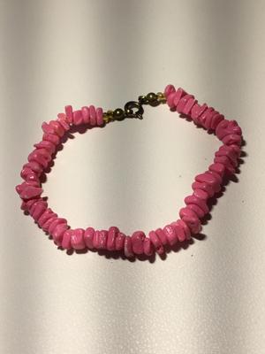 Pink quartz fashion bracelet