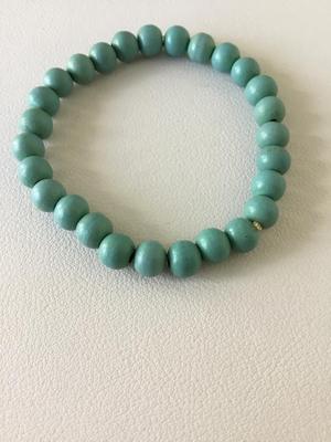 Light blue stretchy beaded bracelet