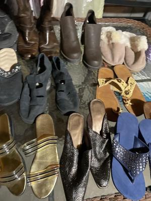 Clothing & shoes & ironing board