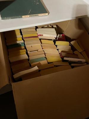 Shelf with books & VHS