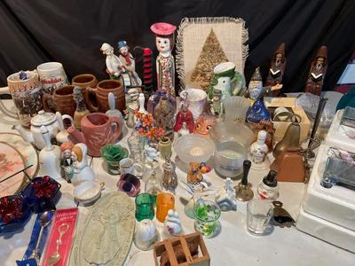 Wood monk bookends, Bells, decor