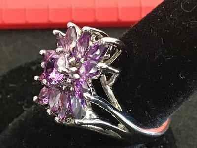 Bracelet Purple Cocktail Ring