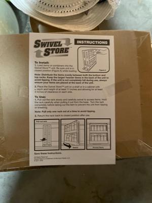 Griddle, spice rack, Tupperware