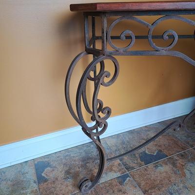 Wood and Iron Console Table (FE-EL)