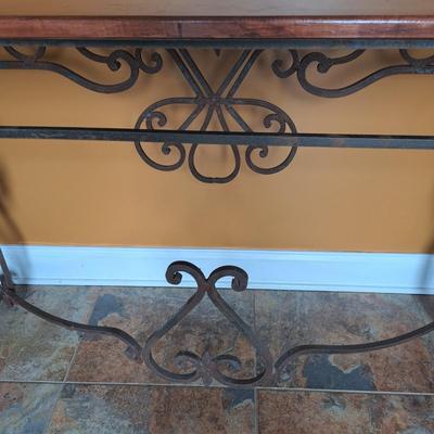 Wood and Iron Console Table (FE-EL)