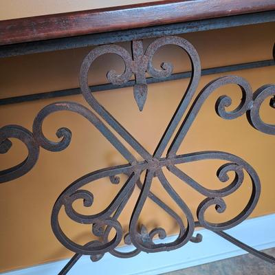 Wood and Iron Console Table (FE-EL)