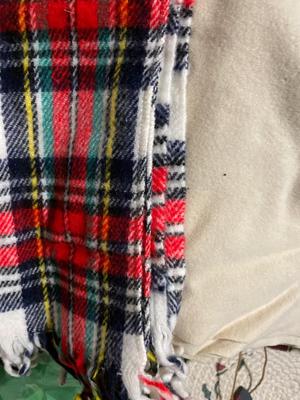 Wool blankets & assorted linens