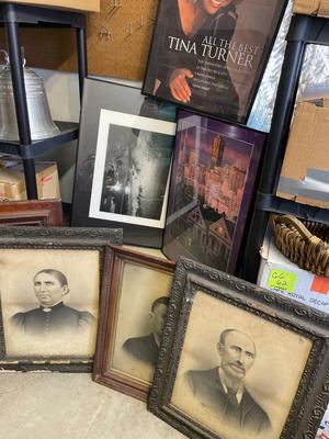 Old portraits in frames