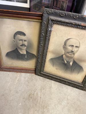 Old portraits in frames