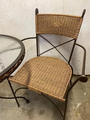 Wicker/Metal bistro set