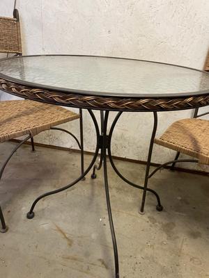 Wicker/Metal bistro set
