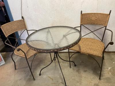 Wicker/Metal bistro set