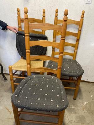 3 ladder back chairs