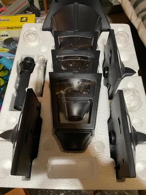 Log holder, mailbox, lights, decor