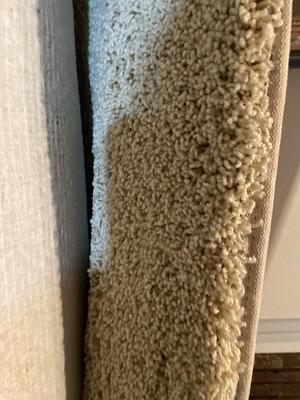 Vintage rug, area rug & wooden ladder