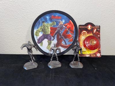 PEWTER ACTION FIGURES, CAPTAIN AMERICA, IRON MAN, GHOST RIDER, AND MORE!