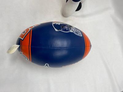 PEYTON MANNING DOLL AND BRONCO FOOTBALL