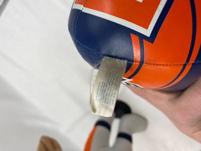 PEYTON MANNING DOLL AND BRONCO FOOTBALL