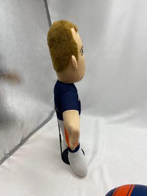 PEYTON MANNING DOLL AND BRONCO FOOTBALL