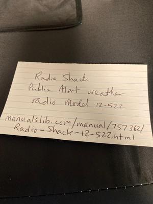 RADIO SHACK PUBLIC ALERT RADIO MODEL 12-522 and MORE!