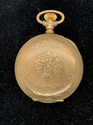 Vintage Elgin 15 Jewel Fancy Dial Double Hunter Case Sidewinder Pocketwatch - 1896