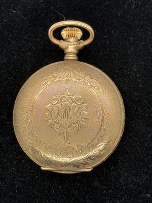 Vintage Elgin 15 Jewel Fancy Dial Double Hunter Case Sidewinder Pocketwatch - 1896