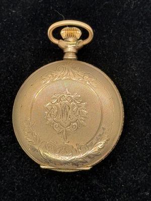 Vintage Elgin 15 Jewel Fancy Dial Double Hunter Case Sidewinder Pocketwatch - 1896