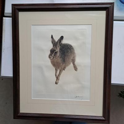 Signed 1948 Kurt Meyer-Eberhardt Etching/Print "Hare" (FE-SD)