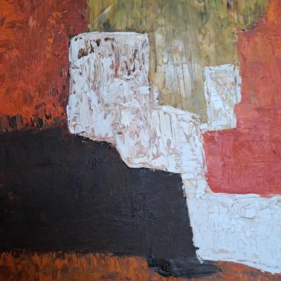 Signed Cubist/Abstract 1974 Painting (P-SD)