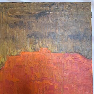 Signed Cubist/Abstract 1974 Painting (P-SD)