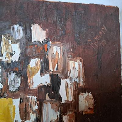 Signed Cubist/Abstract 1974 Painting (P-SD)