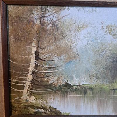Original Signed Owen Wexler Landscape Oil Painting on Board (LR-SD)