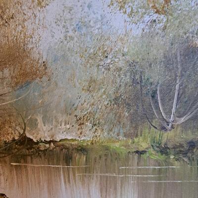 Original Signed Owen Wexler Landscape Oil Painting on Board (LR-SD)