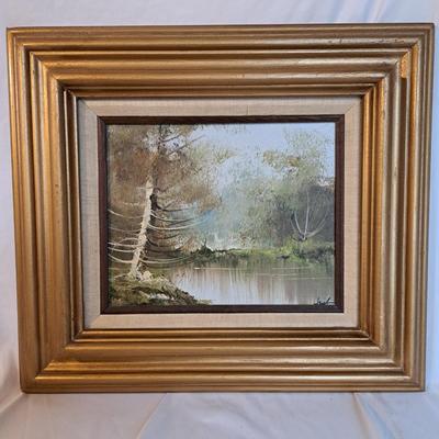 Original Signed Owen Wexler Landscape Oil Painting on Board (LR-SD)