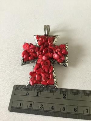 CJ marked cross fashion necklace pendant