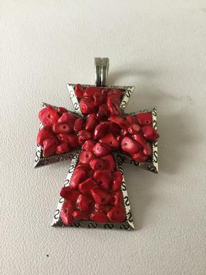 CJ marked cross fashion necklace pendant